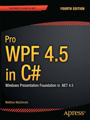 cover image of Pro WPF 4.5 in C#